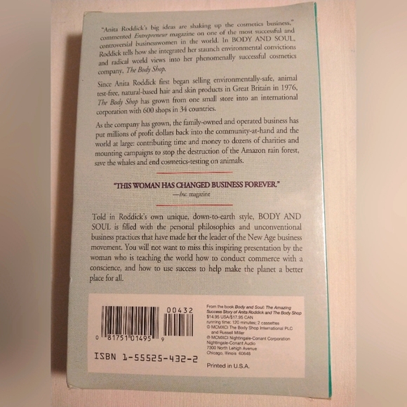 RARE "THE AMAZING SUCCESS STORY OF ANITA RODDICK & THE BODY SHOP" CASSETTES(NWT) - Picture 2 of 4